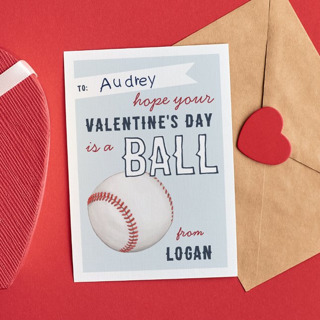 "Have a Ball" Baseball Valentine's Day Card Einladung (Von Creator hochgeladen)