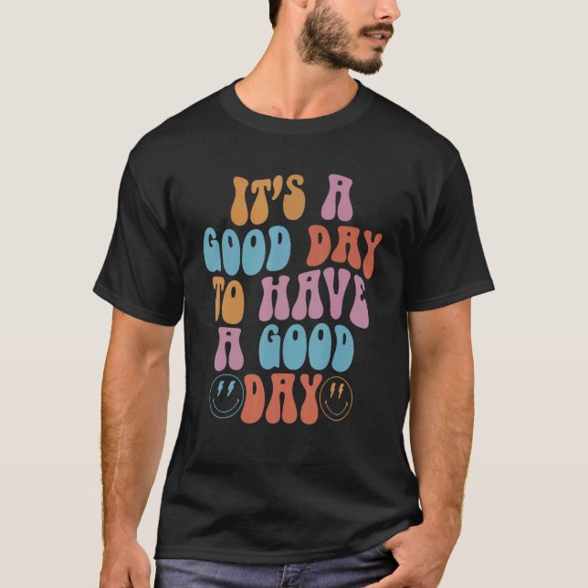Have A Good Day Retro   Smile Face Aesthetic 1 T-Shirt (Vorderseite)