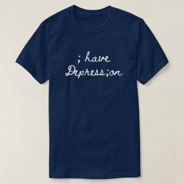 ; have Depression_QRcode T-Shirt (Design vorne)