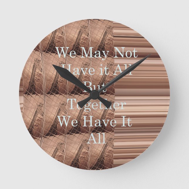 Have it all Giraffe Safari  Hakuna Matata woven so Runde Wanduhr (Vorderseite)