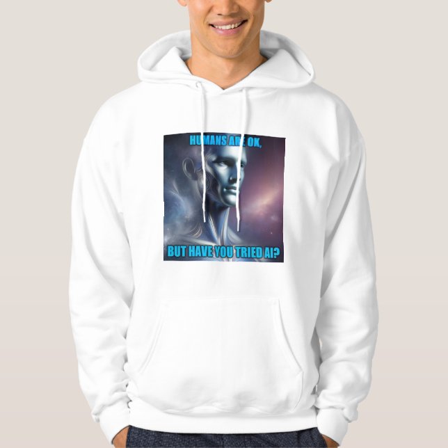 Have you Tried AI - Men's White Hoodie (Vorderseite)