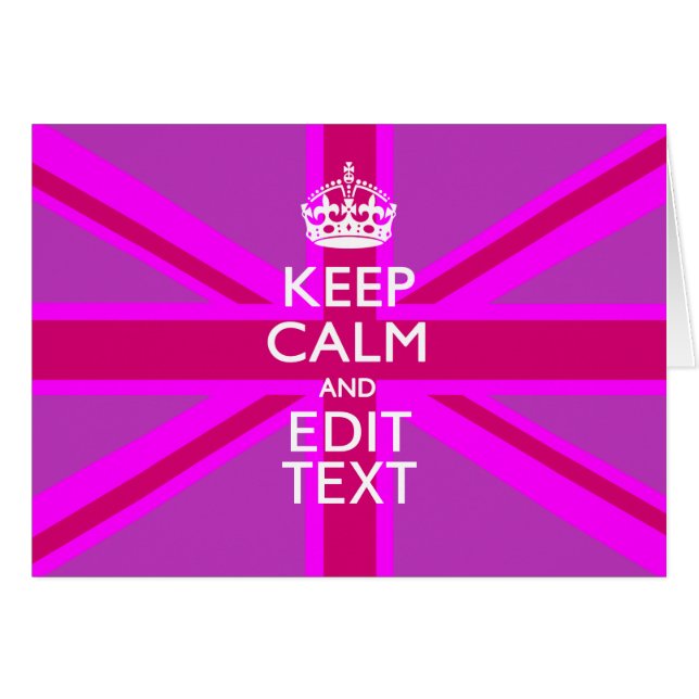 Have Your Keep Calm Text on Pink Union Jack (Devant horizontal)