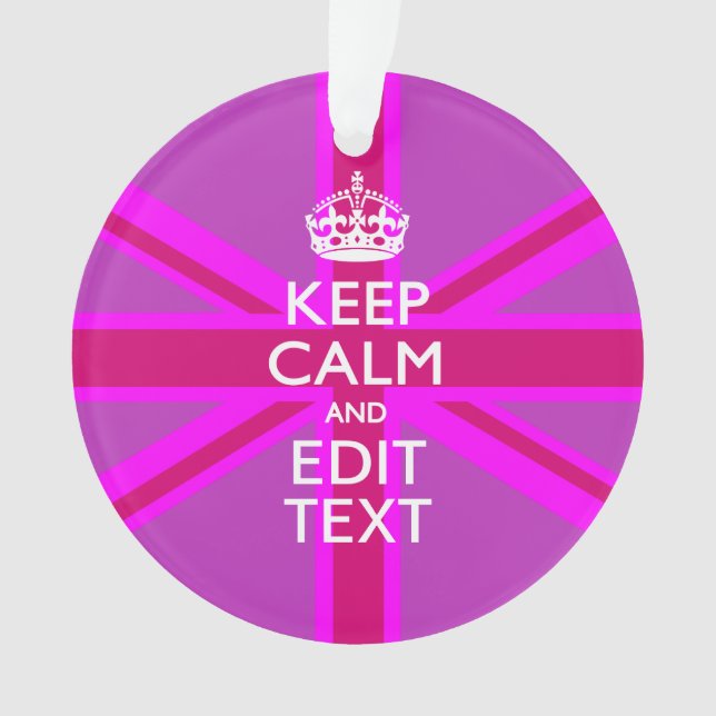 Have Your Keep Calm Text on Pink Union Jack (devant)
