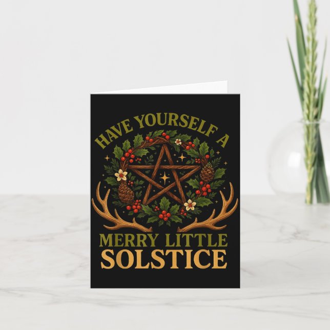 Have Yourself A Merry Little Solstice Witchcore  Karte (Vorderseite)