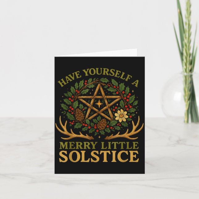 Have Yourself A Merry Little Solstice Witchcore  Karte (Vorderseite)
