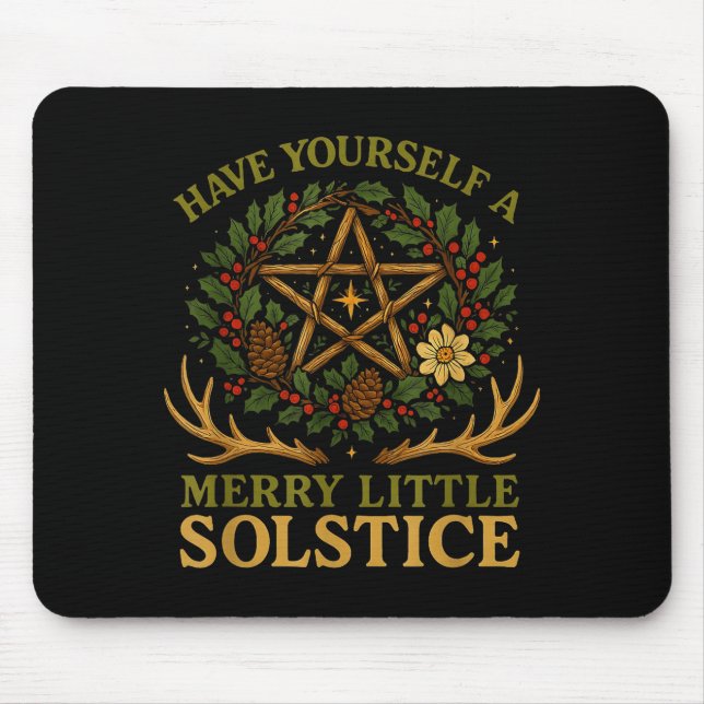 Have Yourself A Merry Little Solstice Witchcore  Mousepad (Vorne)
