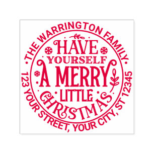 „Have Yourself a Merry Little Xmas“ Name Adresse Permastempel