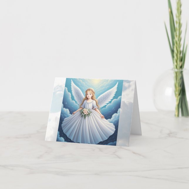 Havenly Angel Faltkarte Dankeskarte (Vorderseite)
