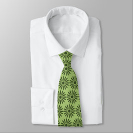 Havenwood Daisy Foulard Moss Green auf zwei Seiten Krawatte