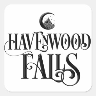 Havenwood fällt Unterzeichnung - Schwarzes Quadratischer Aufkleber