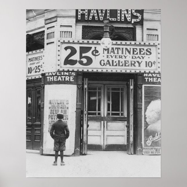 Havlins Theater, 1910. Vintages Foto Poster (Vorne)