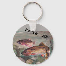 Havre Cutthroat Trout Button Schlüsselanhänger