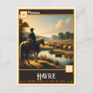 Havre, Montana   VINTAG Postkarte