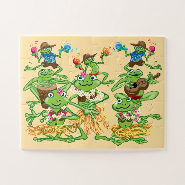 Hawaian hula frogs childrens (Horizontal)
