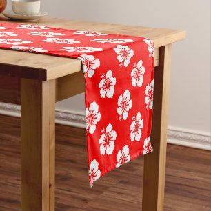 Hawaien-Hibiscus-Motiv Kurzer Tischläufer