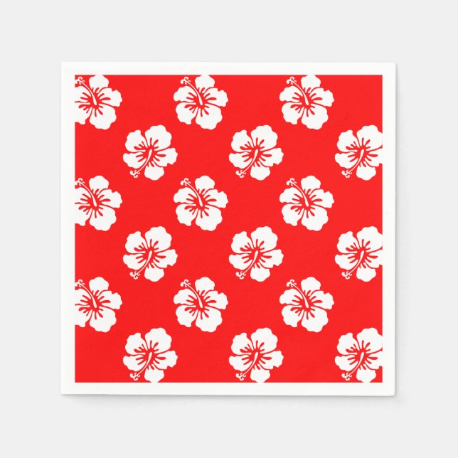 Hawaien-Hibiscus-Motiv Serviette (Vorderseite)