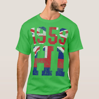 Hawaii 1959 HI Flag Hawaiian Staat Retro Fade T-Shirt