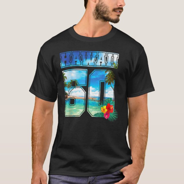 Hawaii 50. Staat Hawaii T-Shirt (Vorderseite)