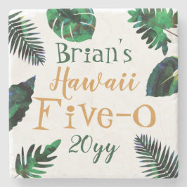 Hawaii 5-0 Halten Sie an kühlen grünen tropischen  Steinuntersetzer