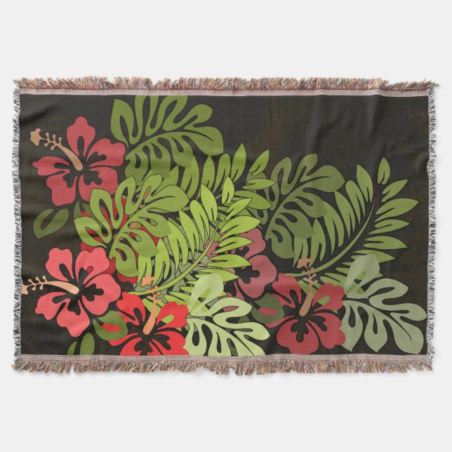 Hawaii Aloha Blume Art Print Decke (Vorderseite)