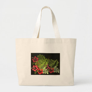 Hawaii Aloha Blume Art Print Jumbo Stoffbeutel