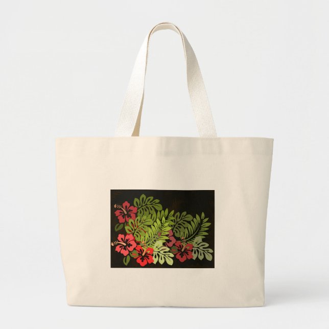 Hawaii Aloha Blume Art Print Jumbo Stoffbeutel (Vorne)