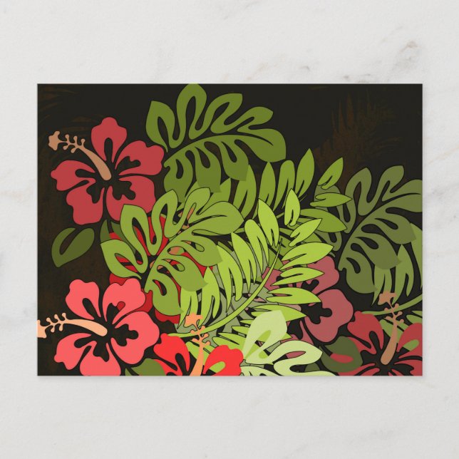 Hawaii Aloha Blume Art Print Postkarte (Vorderseite)