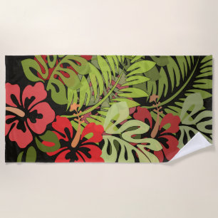 Hawaii Aloha Blume Art Print Strandtuch