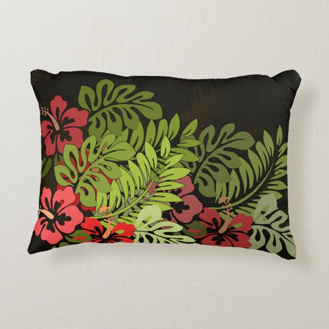 Hawaii Aloha Blume Art Print Zierkissen (Rückseite)