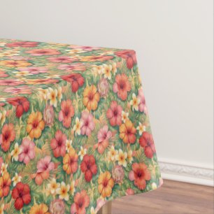 Hawaii Aloha Dekorative Blumen Muster Tischdecke