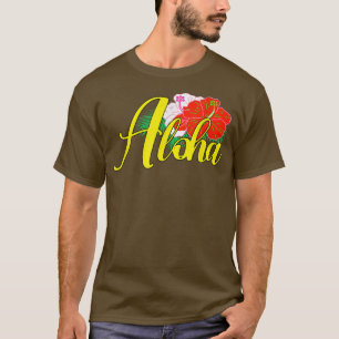Hawaii Aloha Hibiskus Blume Hawaiian Retro Style T-Shirt