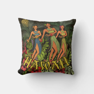 Hawaii Aloha Palm Hula Art Design Kissen
