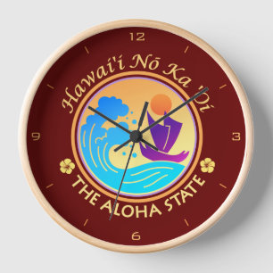 Hawaii Aloha Staat Clock Uhr