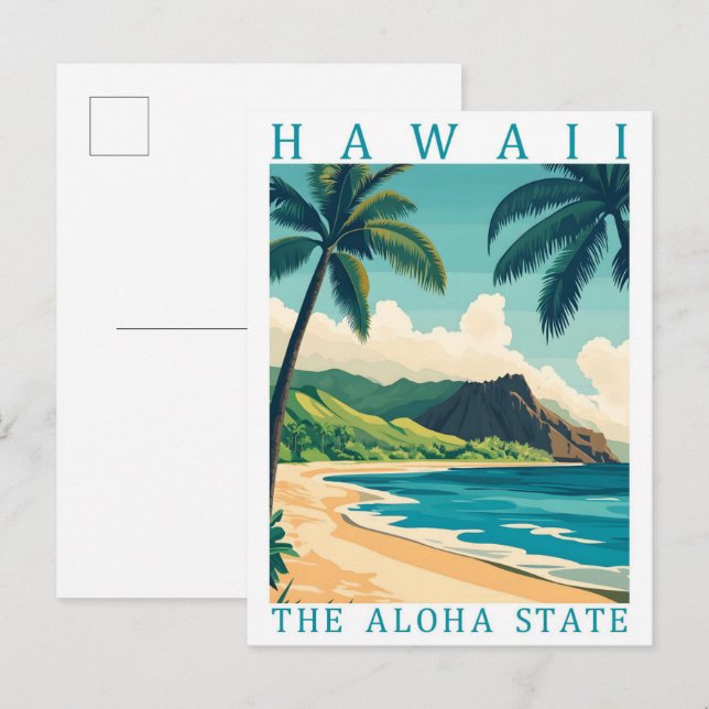 Hawaii Aloha Staat USA Travel Place Postkarte (Vorne/Hinten)