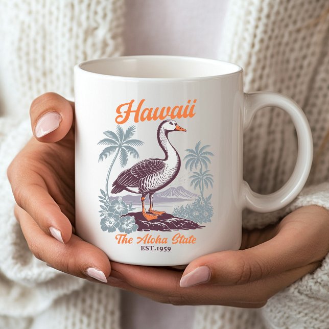 Hawaii Aloha State Goose Graphic Souvenir   Kaffeetasse (Von Creator hochgeladen)