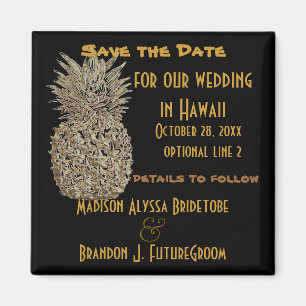 Hawaii-Ananas Save the Date Magnet