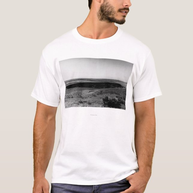 Hawaii - Ansicht von Halemauman Grube in ha T-Shirt (Vorderseite)