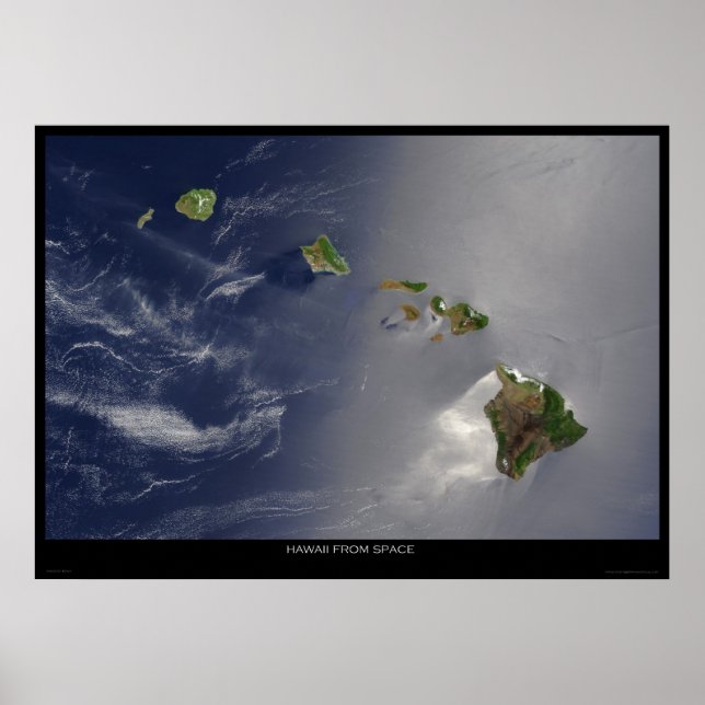 Hawaii aus dem Weltraum Poster (Vorne)