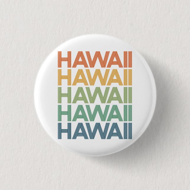 Hawaii Ausflug Tropical Aloha Hawaii Urlaub, Stran Button (Vorderseite)