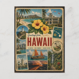 Hawaii Authentische Vintage-Postkarte Postkarte