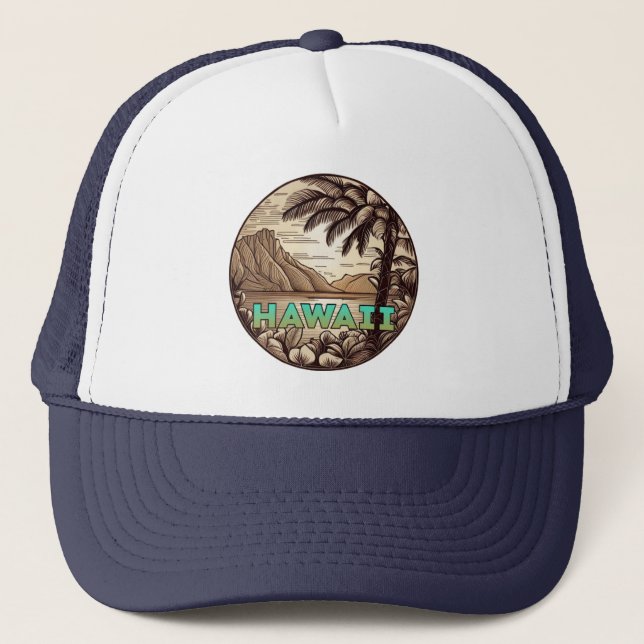 Hawaii Baseball Hat Truckerkappe (Vorderseite)