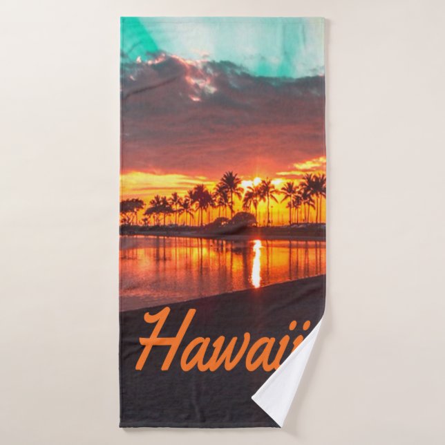 Hawaii Beach Hawaiianische Inseln Badehandtuch (Badehandtuch)