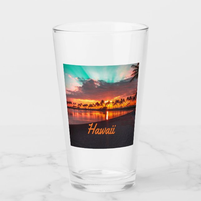 Hawaii Beach Hawaiianische Inseln Glas (Vorderseite)