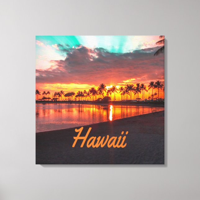 Hawaii Beach Hawaiianische Inseln Leinwanddruck (Vorderseite)