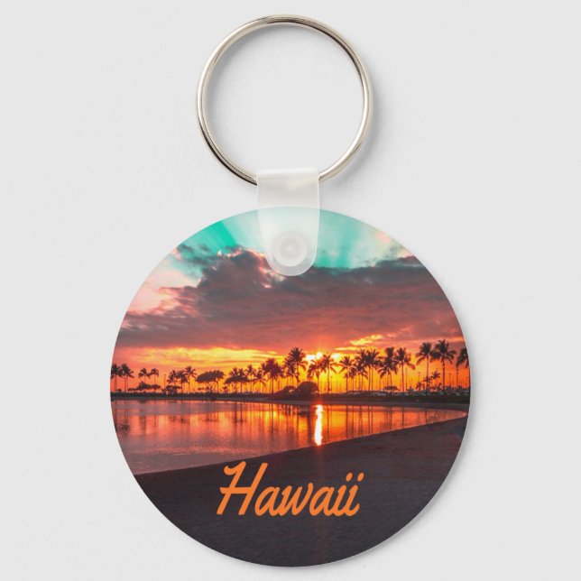 Hawaii Beach Hawaiianische Inseln Schlüsselanhänger (Vorderseite)
