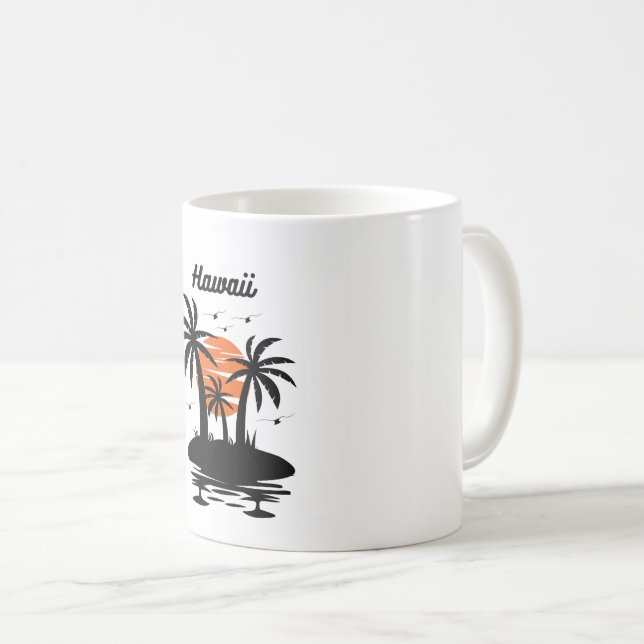 Hawaii Beach Sunset Coffee Tasse (VorderseiteRechts)