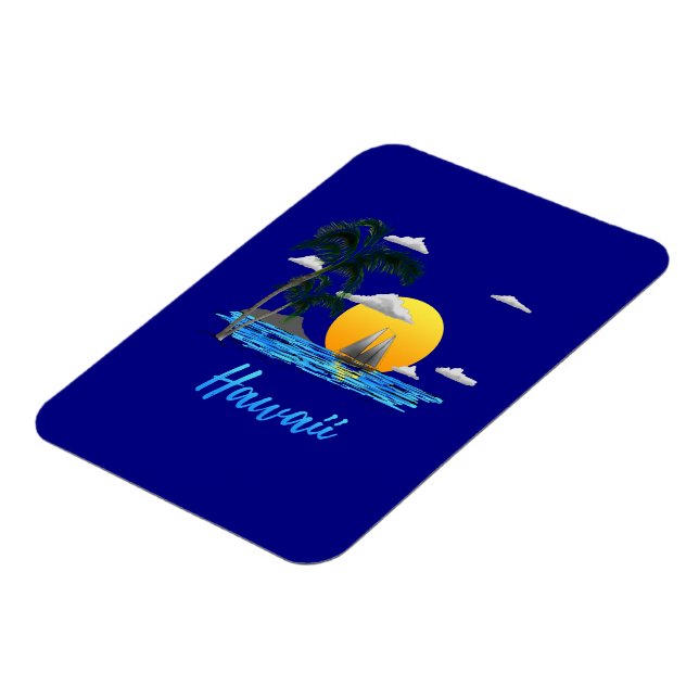Hawaii Beach Sunset Magnet (Linke Seite)