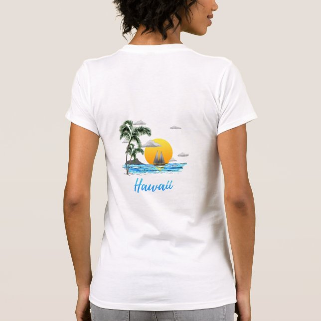 Hawaii Beach Sunset T-Shirt (Rückseite)