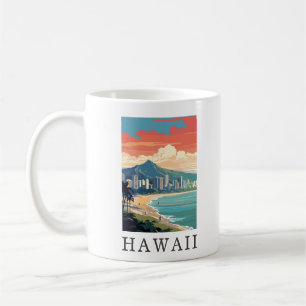 Hawaii Beach Travel Vintag Kaffeetasse