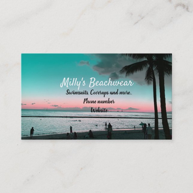Hawaii Beach Wear Carte de visite (Devant)